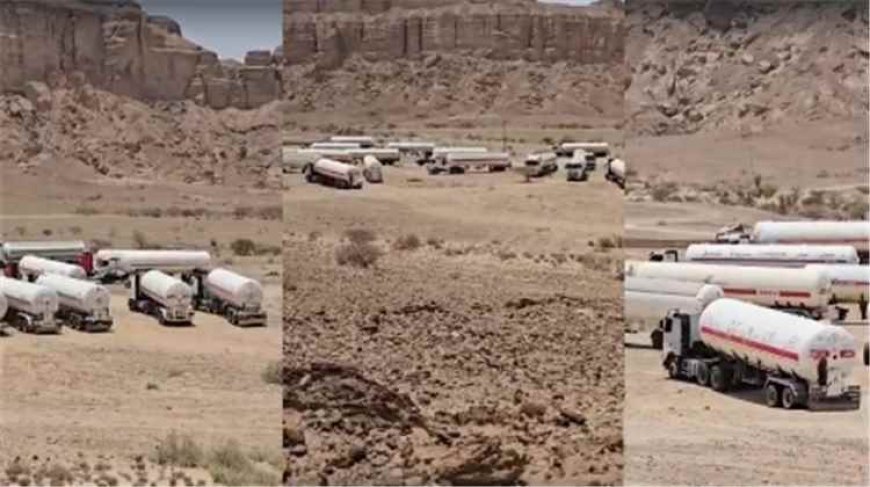 مسلحون يواصلون قطع طريق قواطر الغاز في عتق لليوم الثاني