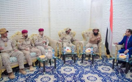 محافظ شبوة يبحث مع قائد قوات التحالف العربي تعزيز التعاون والتنسيق المشترك