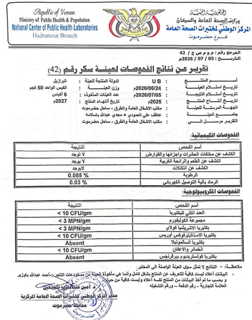 شركة سكر UB تكسر صمتها وتكشف تفاصيل أزمة سحب المنتج من الأسواق