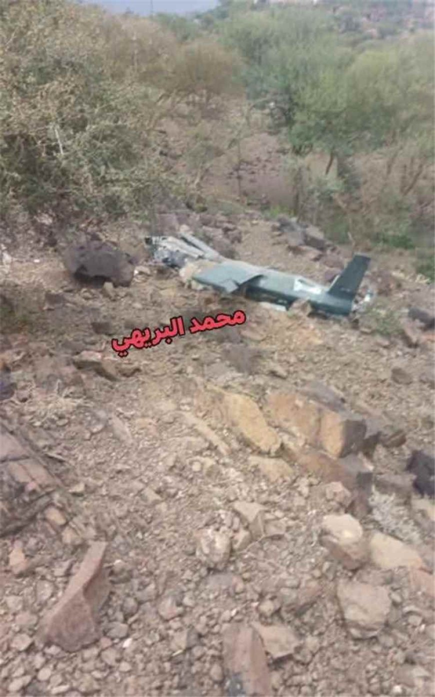 سقوط طائرة مسيّرة حـ.ـوثية غربي تعز كانت في طريقها باتجاه المخا