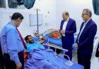 رئيس الوزراء يتفقد جرحى القوات المسلحة في مستشفى عبود بعدن