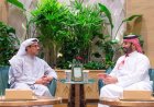 ولي العهد السعودي يلتقي منصور بن زايد في الرياض ويبحثان تطورات المنطقة