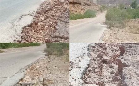 أمطار شبوة تتسبب بتشققات خطيرة في طريق النقبة – عزان