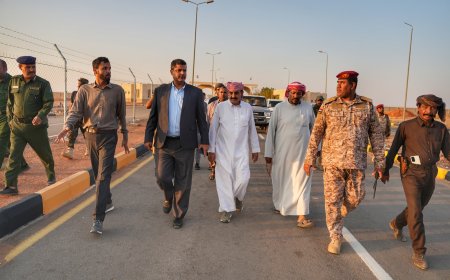 لجنة مكلفة من محافظ حضرموت تتفقد منفذ الوديعة وترصد أبرز احتياجاته
