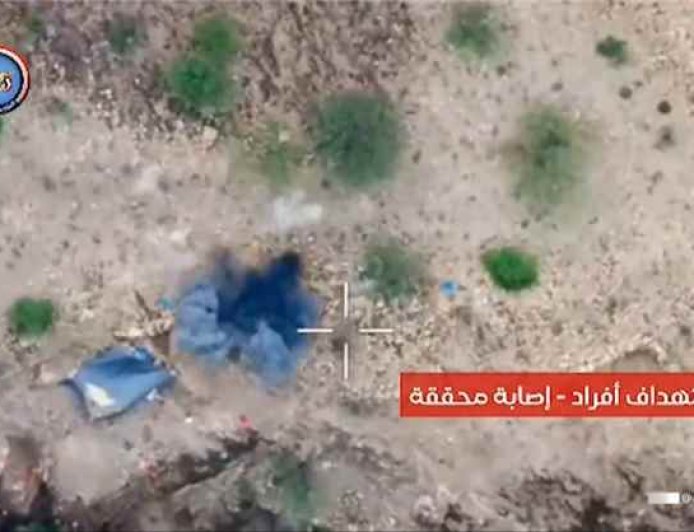 مسيرات المقاومة الوطنية تضرب مواقع حـ.ـوثية غربي تعز