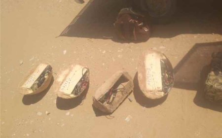 دفاع شبوة تفكك أربع عبوات ناسفة في قطاع حراد