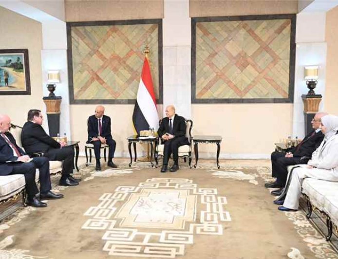 العليمي: هجمات الحـ.ـوثيين تستدعي موقفًا دوليًا موحدًا