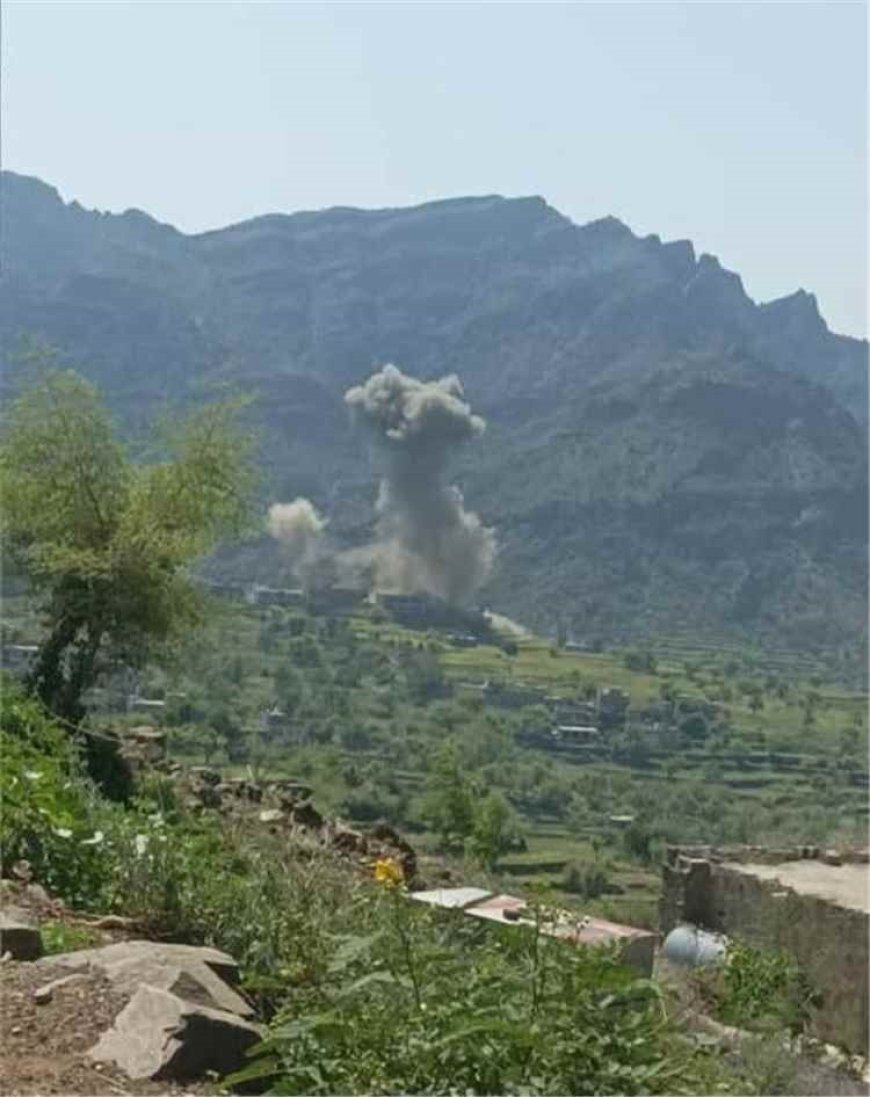 غارة جوية تستهدف تجمعات وقيادة حـ.ـوثية غربي تعز