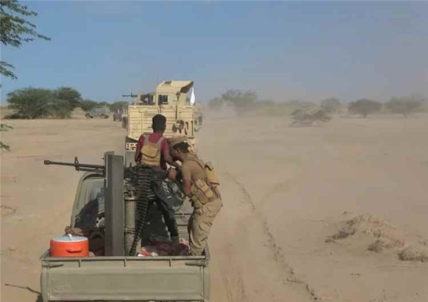 تقدم ميداني لقوات العمالقة ودرع الوطن في باب المندب بإسناد جوي مكثف للتحالف